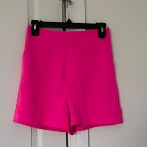 Skies Are Blue Hot Pink High Waist Shorts